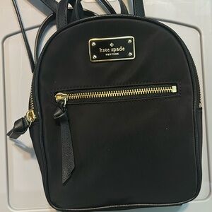 EUC Kate Spade black nylon mini backpack